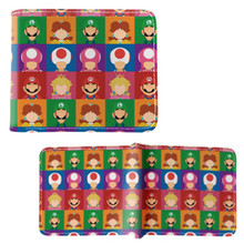 Characters Square Pattern - Super Mario Bros 4x5" BiFold Wallet