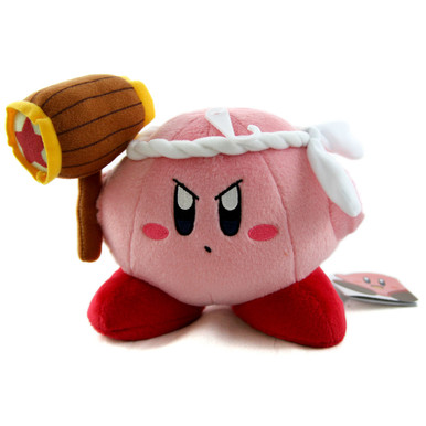 Kirby Hammer - Kirby Adventures Small 6" Plush (San-Ei) 1321