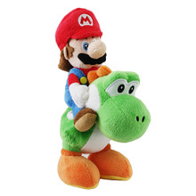 Mario Riding Yoshi - Super Mario Bros 8" Plush (San-Ei) 1241