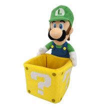 Luigi with Coin Box - Super Mario Bros 9" Plush (San-Ei) 1350