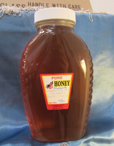 A 4 pound jar of Monastery Honey 