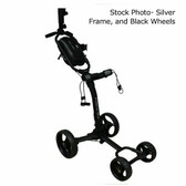 Axglo Golf- Flip N' Go Push Cart *Silver Frame/Black Wheels* - NEW
