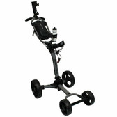 Axglo Golf- Flip N' Go Push Cart *Gray Frame/Black Wheels* - NEW