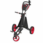 Spin-It EASY DRIVE Push Cart, Swiveling Front Wheel - Black w/ Red - NEW