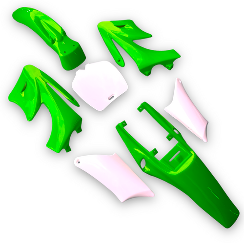 Mini Apollo Dirt Bike Bike Plastics Kit - Red Circles Motorcycles Limited