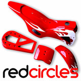 Red Flame Super Dirt Bike Plastics Set