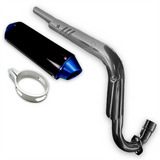 Blue CRF70 Pit Bike Exhaust System