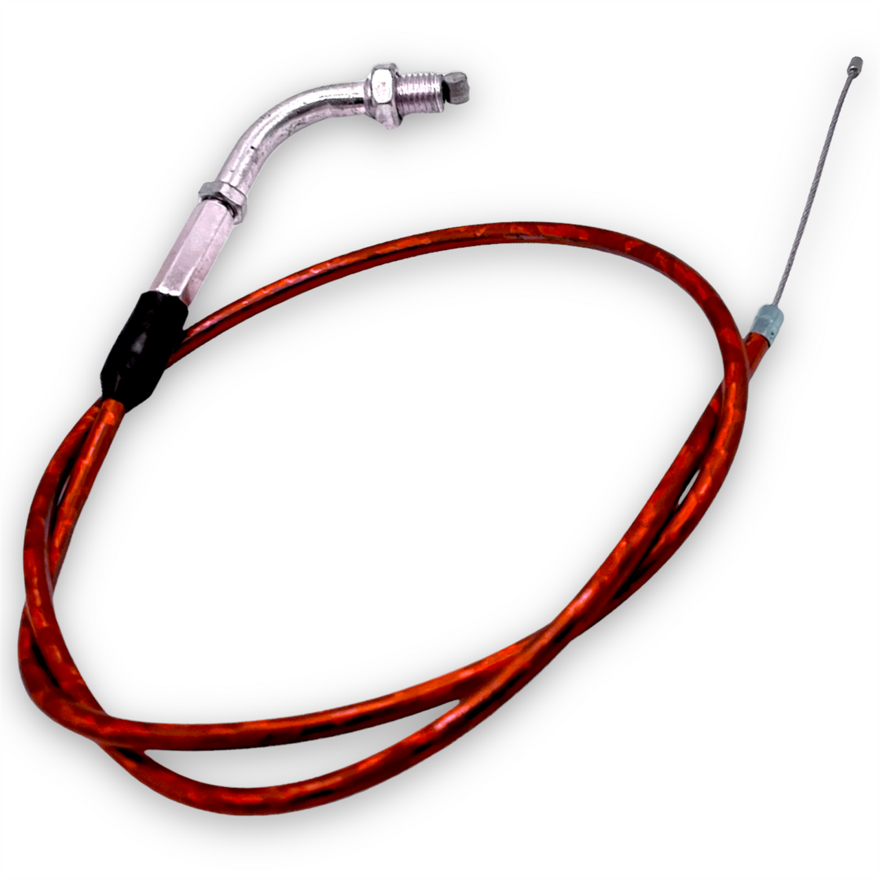 Red 90cm Angled Pit Bike Throttle Cable Red Circles Motorcycles Limited