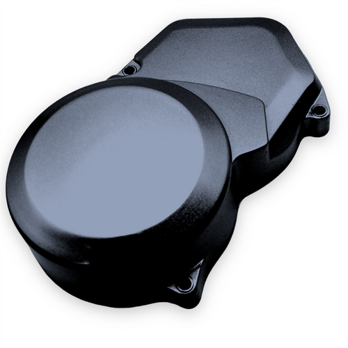 Black Pit Bike Ignition Cover With Sprocket Protection Red Circles