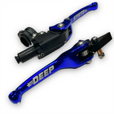 Blue Deep State Pit Bike Clutch And Brake Levers