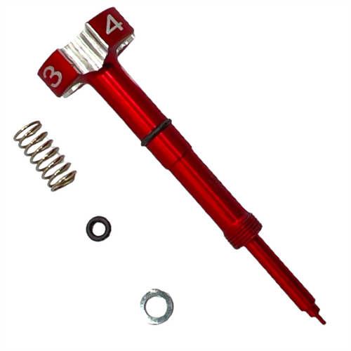 Red CNC Pit Bike Air Fuel Mixture Screw Red Circles Motorcycles Limited