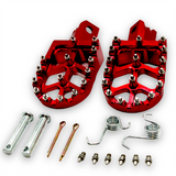 CNC Footpegs For Pit Bikes Red