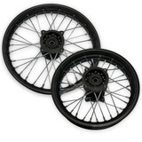 Black 14 / 12 SDG Pit Bike Wheels Set