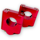 Red Pit Bike Fatbar Handlebar Clamp Adapters (22mm to 28mm)