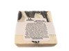 LEMON & EUCALYPTUS HANDMADE SOAP: Our all natural soap is made with love.  We chose organic ingredients that are balanced for their cleansing and moisturizing properties.  This cold pressed soap features a unique block design; each bar has a slightly different design.  Choose the fragrant that best suits your taste.  Directions:  Wet a wash cloth and rub soap together until it lathers, then apply to your body for a clean, moisturizing, and refreshing aroma.  FOR EXTERNAL USE ONLY.  Ingredients: organic unrefined coconut oil, pure avocado oil, pure castor oil, pure extra virgin olive oil, palm kernel oil flakes, pure palm oil, distilled water, sodium hydroxide (lye), kaolin clay, activated charcoal, essential oils (lemon, lavender, peppermint, sweet orange, and eucalyptus).   We removed the color mica (Titanium Dioxide) from this soap at the request of customers making it an even more natural bar that may be used as a facial soap.  Some soaps also include goats milk, pure cacao, oatmeal, buttermilk, beer, and other natural additives.  SELECT THE SCENT TO SEE ANY ADDITIONAL  INGREDIENTS OR ADDITIVES USED FOR OUR HANDMADE SOAPS.  Size:  5.55-7 oz depending upon the cut of the soap.  Customers:  Pregnant women should consult their physician before using any products containing certain essential oils. These are natural soaps, which are cured a minimum of six weeks before they are sold. Designs vary by bar. Additional soap scents become available every two months.  Also see our novelty bars; 5-7 oz.  Soap dish (not pictured); or our Cleansing Soaps.  Soap dish may be purchased separately in Accessories.  Each soap is beautifully packaged.  For a lasting bar, keep in a dry cool place.  Do not leave sitting in water.  Made in Yonkers, NY