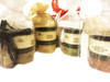 LOVE FEST SMALL:  In this set, we pre-selected some of our most popular products and paired them to compliment each other for a relaxing and enjoyable experience.  This set consists of these four items suitable for women and men.  (1) Nourishing Body Butter (4 oz) (Get one of our popular scents);  (1) Based on the Scent Combination you get either the Stimulating Sugar Scrub (4 oz) OR the (Balancing Dead Sea Salt Scrub (4 oz);   

We paired the Handmade Soap and the Seductive Fragrance Oil to compliment the Body Butter and Scrub selected.  (1) Handmade Soap (Small 3-4 oz)--OR Cleansing Soap (Small 3-4 oz); (1) Seductive Fragrance Oil (Get one of our popular scents-- PRESENTED IN A LOVELY ORGANZA BAG