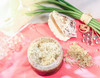 This Stimulating Sugar Scrub (Limited Edition 4 oz), is the perfect item to enjoy to remove the unwanted dead skin so the skin can reveal a smooth polished and moisturized result.  This sugar scrub is gentle enough to use once or twice a week as a face exfoliate or on the entire body for those with sensitive skin.  It is also great for hands, elbows, and feet.  It can be used on the driest parts of the body.  It will leave the skin soft and moisturized.

Directions:  Remove this stimulating sugar scrub with a spoon.  Apply to the desired washed area with clean hands and rub in a circular motion for 1-2 minutes.  If using as a face exfoliate, be sure to avoid the eyes.  Rinse with warm water (or desired temperature) until all the scrub is removed.  Use once or twice a week for a moisturizing exfoliation.  This scrub is best used after cleansing the desired body part.  Be careful not to allow water to accumulate in the jar.  FOR EXTERNAL USE ONLY.

Ingredients: Made with organic raw sugar, raw organic unrefined coconut oil, castor oil, essential oils, green tea leaves, and vitamin E.  Green tea powder is added to the eucalyptus and mint scent.  Purple Brazilian clay is added to the lavender, and lavender, mango, & papaya scent.

Size: 6 oz (170g).  Stimulating Sugar Scrub is also available in 8 oz container.  Available in a variety of scents.

Customers:  Pregnant women should consult their physician before using any products containing peppermint essential oils.  

Offer:  Ask about bulk pricing and special blends.