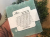 APRIL SHOWERS:  Our natural soap is handmade with love.  We chose organic ingredients that are balanced for their cleansing and moisturizing properties.  This hot processed soap features a unique block design; each bar has a slightly different design and has a more rustic look and feel; yet it performs the same as our cold-processed soaps.  Choose the fragrant that best suits your taste.  Directions:  Wet a wash cloth and rub soap together until it lathers, then apply to your body for a clean, moisturizing, and refreshing aroma.  FOR EXTERNAL USE ONLY.  Ingredients: organic unrefined coconut oil, pure olive oil, pure castor oil, distilled water, sodium hydroxide (lye), fragrance oils, essential oils, and color micas.  Some soaps include additives such as: goats milk, butter milk, beer, pure cacao, oatmeal, lavender petals, tumeric, basil, chamomile flakes, crushed almonds, green tea powder, green tea leaves, and seaweed powder  SELECT THE SCENT TO SEE ANY ADDITIONAL INGREDIENTS OR ADDITIVES USED FOR OUR HANDMADE HOT PROCESSED SOAPS.  SELECT THE SCENT TO SEE ANY ADDITIONAL INGREDIENTS OR ADDITIVES USED FOR THESE SOAPS.  Cure Time:  we cure our hot processed handmade soaps for a minimum of two weeks before they are sold.  Size:  approximately 7 oz depending upon the cut of the soap