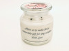 Our custom made PHOTO & MESSAGE candle creates a very special memorable gift for any occasion--celebration or bereavement.
NOTE:  Please allow at least 7 days advanced notice for processing custom candles. 

PHOTO:  If upload fails, email your jpeg photo to ie.spa.indulgences@gmail.com.  Be sure to reference your order# in the subject line.  For best results, a landscape photo is best.

MESSAGE:  Enter the message that you want to appear on the candle.  Indicate if you want it on the front of the candle or on the back of the candle.

FREE GIFT WRAPPING