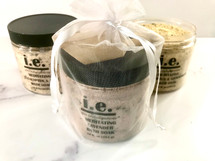 MEDITATING BATH SOAK:  Meditate in a nice warm detoxing bath.  Relax and renew your spirit by lighting a Serenity Scented Candle and turning on your favorite smooth jazz or spa CD.  FOR EXTERNAL USE ONLY.  Ingredients:  Made with a salt blend of dead sea salt, dendritic salt, european spa salt, pink himalayan salt, and epsom salt, kaolin clay, tea leaves, vitamin E, and essential oils.  Size:  Available in 8 oz. (227) or 16 oz. (454 g).  The tea floating in the bathtub provides a nice aroma and soothing properties to the skin.