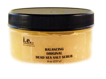 BALANCING DEAD SEA SALT SCRUB:  It is a great exfoliate for the entire body, hands, elbows, and feet.  It will leave your skin moisturized and feeling soft and supple.  This scrub is best used after cleansing the desired body part.  Ingredients:  a salt blend consisting of dead sea salt, dendritic salt, european salt, himalayan bath salt, epsom salt, and salt infused with lavender, peppermint, and eucalyptus; a blend of oils: sweet almond oil, grape seed oil, avocado oil, argan oil, organic unrefined coconut oil, aloe vera oil; essential oils, and vitamin E.  FOR EXTERNAL USE ONLY.  Size:  12 oz.