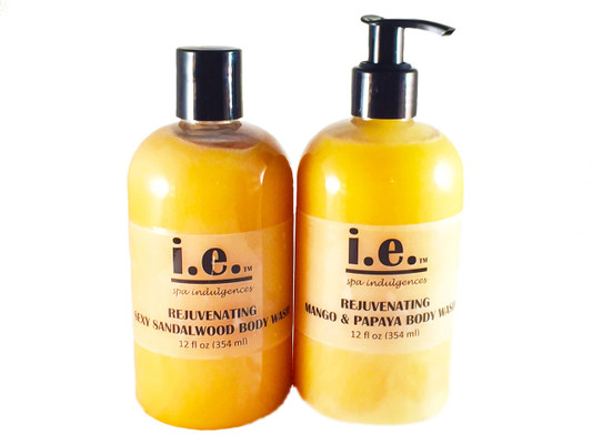 REJUVENATING BODY WASH:  comes with one nylon pouf sponge and in either a disc top or a pump top.  This light body wash is not a thick gel or body wash but your body will love it nonetheless.  For maximum suds, this body wash is best used with a pouf sponge.   A little goes a long way to add moisture to your body while also providing a refreshingly clean feeling.  Ingredients:  This natural cleansing wash is made with pure castile soap, organic raw honey, buttermilk powder, vegetable glycerin, essential oils, fragrance oil, a special oil blend including jojoba oil, organic unrefined coconut oil, grape seed oil, vitamin E, guar gum, and xanthan gum.  Customers:  Select the scent of your choice.  FOR EXTERNAL USE ONLY.
