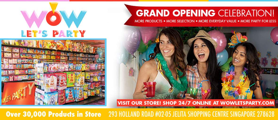 Wholesale Party Store & Party Services in Singapore WoW! Let's Party