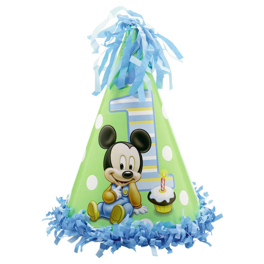Disney Mickey 1st Birthday Cone Hat Paper Wow Let S Party