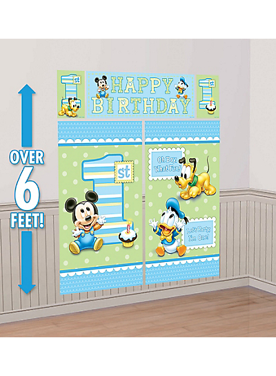 Sweet Birthday Girl Scene Setters Wall Poster With Girl 1st Birthday Banner 6 ft