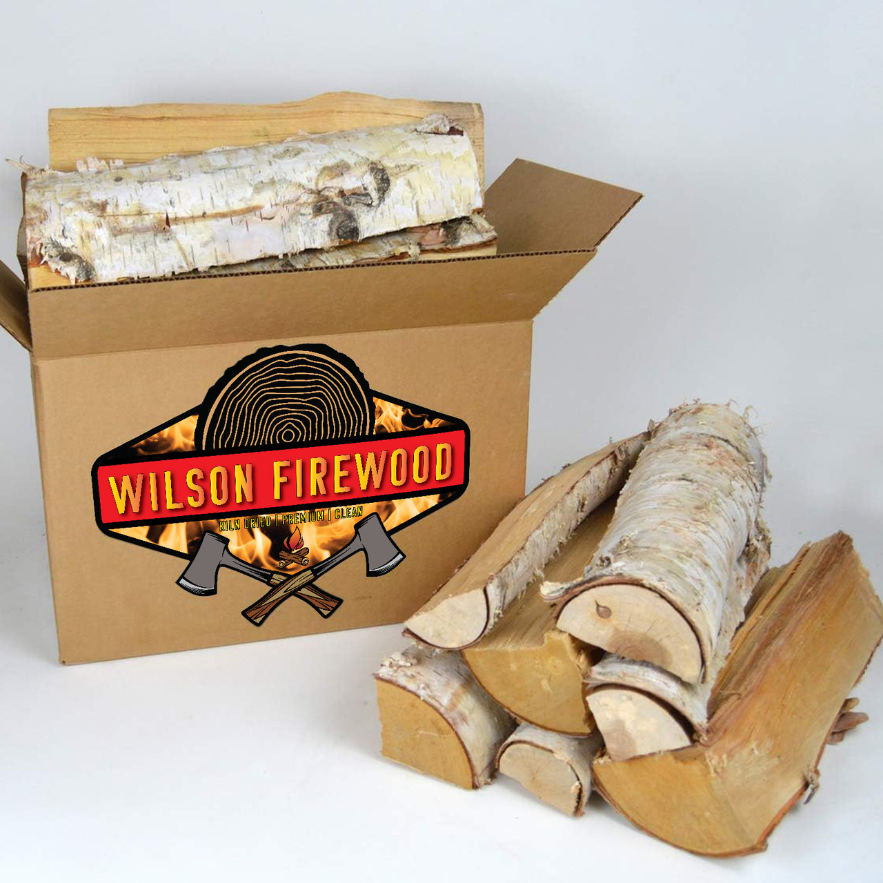 Wilson Enterprises White Birch Log Set for Fireplace