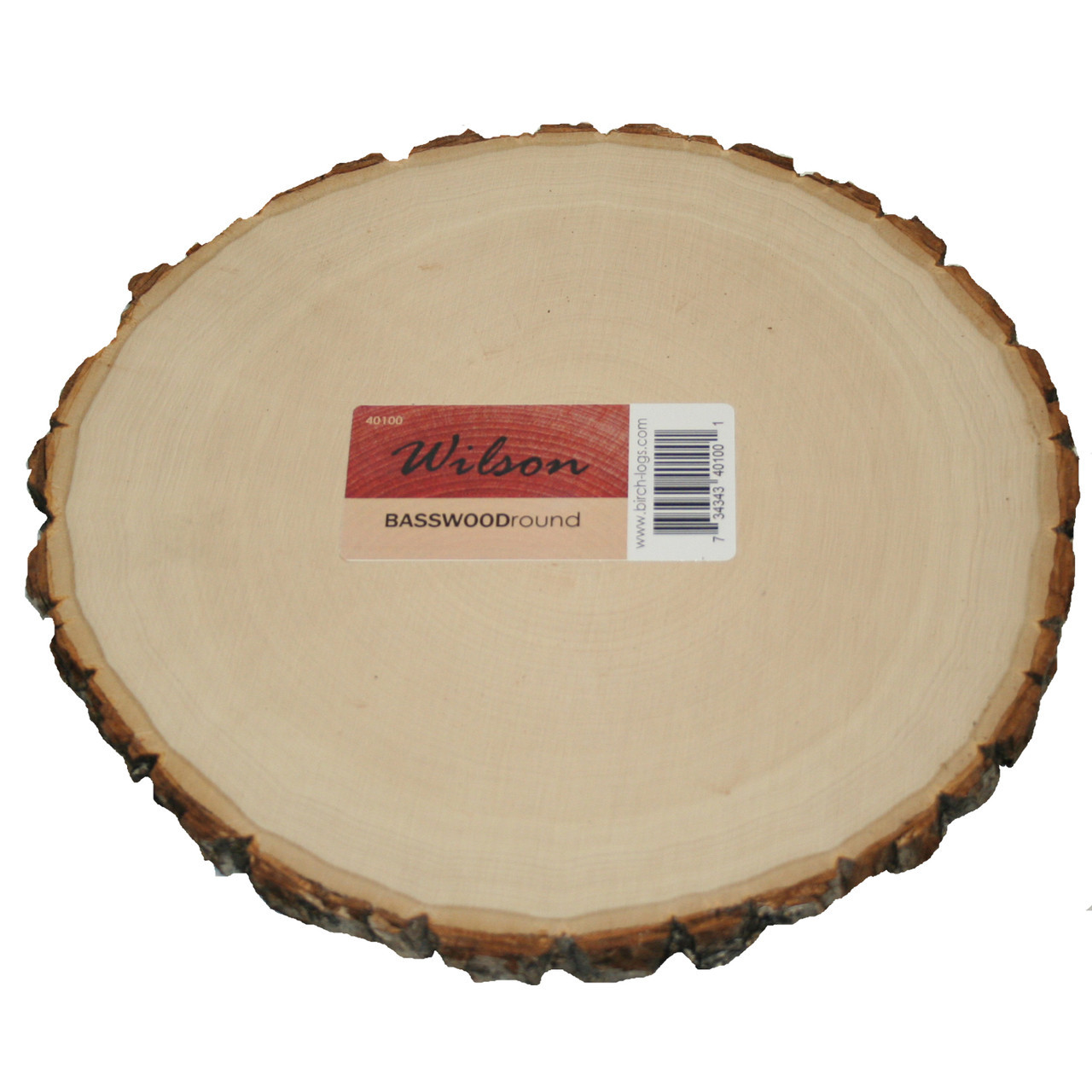 Basswood Round- Plate Charger - Birch Logs
