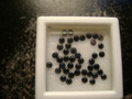 Natural Black Sapphire 1.75mm Round Lot of 50