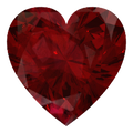 Lab Grown Ruby 6mm Heart Lot of 25 Stones