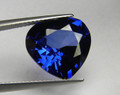 Lab Grown Blue Sapphire  9mm Heart Shape Lot of 5 Stone