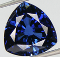 Lab Grown Blue Sapphire  10mm Trillion Shape Lot of 4 Stones