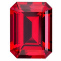 Lab Grown Ruby  11mm x 9mm Emerald Cut Lot of 1 Stone