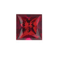 Lab Grown Ruby  5mm Princess Cut Lot of 1 Stone