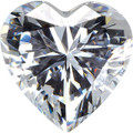 Cubic Zirconia  9mm Heart  Wholesale Lot of 5 Stones