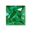 Lab Emerald  3mm Princess Cut Lot of 10 Stones