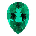 Lab Emerald  9mm x 6mm Pear Lot of 1 Stone
