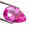 Lab Grown Pink Sapphire  18mm x 13mm Pear Wholesale Lot of 1 Stone