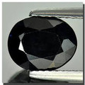 Natural Black Sapphire 9mm x 7mm Oval Lot of 1 Stone