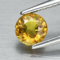 Natural Green Yellow Sapphire Round 4.77mm x 4.71mm  .62ct Certificate  #PG5191