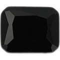 Natural Black Spinel Emerald Cut 11mm x 9mm Lot of 2 Stones