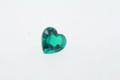 Lab Emerald  4mm Heart Lot of 4 Stones
