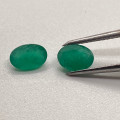 Natural Emerald 5.5x4.5 Oval Pair (2) 1.2ct TW NO TREATMENTS #MK0123