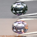 Natural Color Change Sapphire 5.06mm x 4.11mm Cert .51ct #PG6418