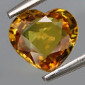 Yellow Sapphire 6.4x5.8 Heart .94ct Heated #WS0004