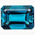 London Blue Topaz 8x6 Emerald Cut Lot of 2 Stones
