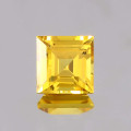 Lab Yellow Sapphire 5mm Princess Cut Lot of 5